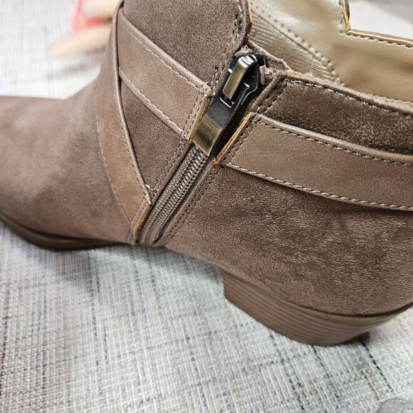 LifeStride Ally Ankle‎ Boots Booties Tan Brown Size 11 Wide 11W - Picture 7 of 12